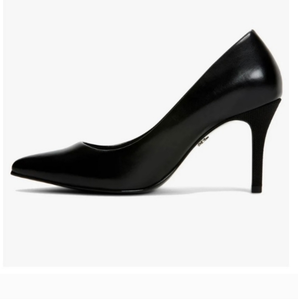 Antonia Saint New York Black Leather Victoria 3.5 " High Heel shoes